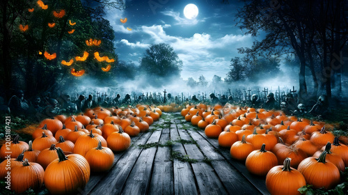 Halloween Night with Pumpki...