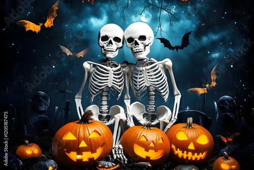 Skeletons Embrace Halloween...