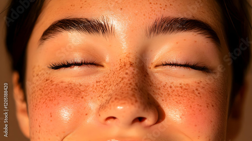 Close-up of a Face with Fre...