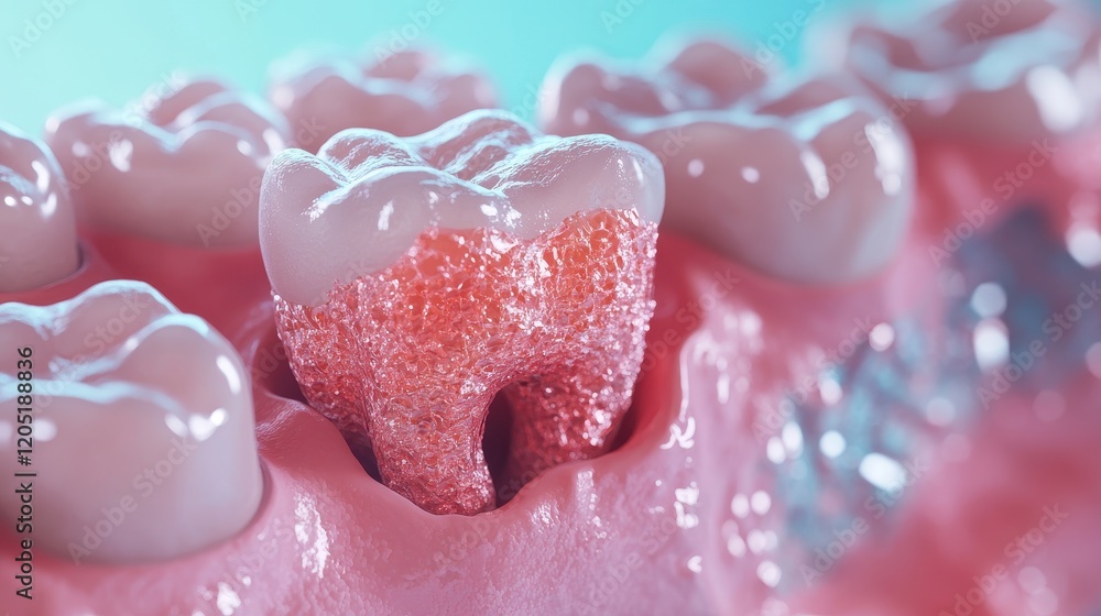 Obraz premium 3D Tooth Decay,tooth character with toothbrush ,Dental care illustration set,wisdom,childrens dentistry concept,pain and lean on other teeth cause of tooth decay,dental care for kids.