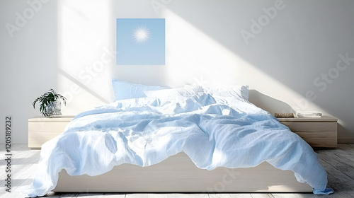 Light Blue Bed Linen Create...