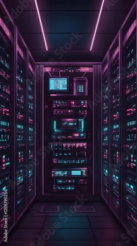 Futuristic Server Room Hous...
