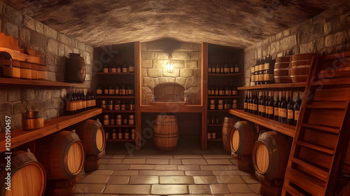 Wine Cellar Stores Bottles ...