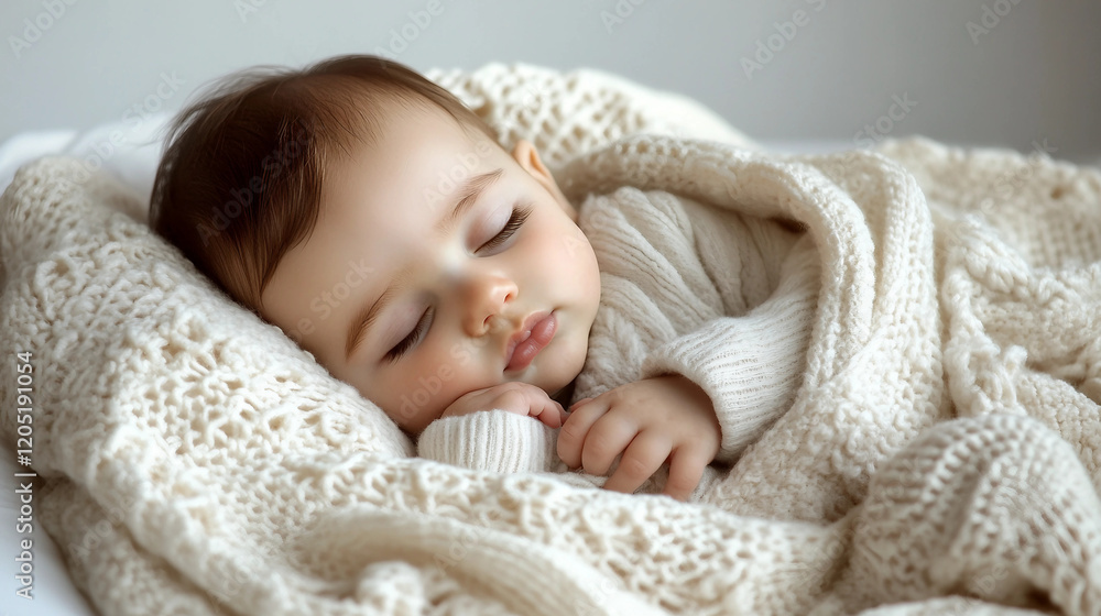 A baby is sleeping in a blanket A baby is sleeping in a blanket