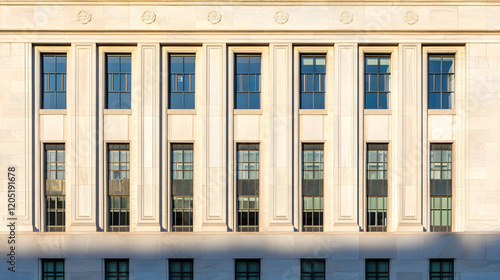 Aerial view of the Federal Reserve building exterior, Washington D.C.
 photo