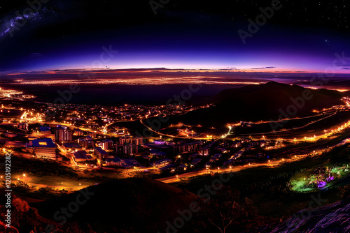 Illuminated Cityscape Nestl...