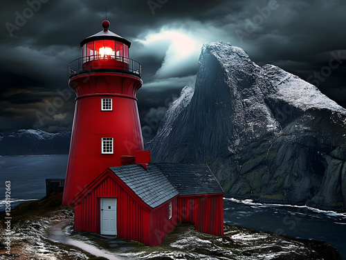 Red Lighthouse Stands Tall ...