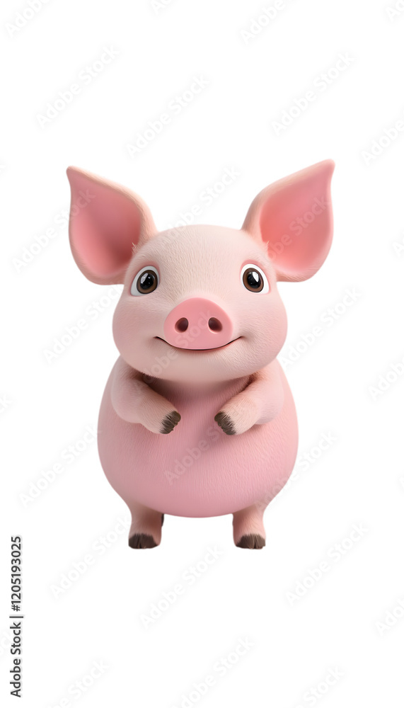 Adorable 3D Rendered Piglet Image Perfect for Kids Adorable 3D Rendered Piglet Image Perfect for Kids