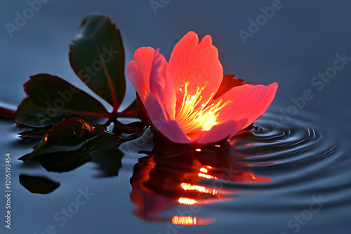 Luminous Pink Flower Glows ...
