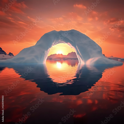 Iceberg Archway Frames the ...