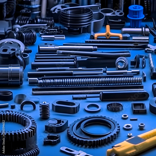 Various Mechanical Parts Ar...
