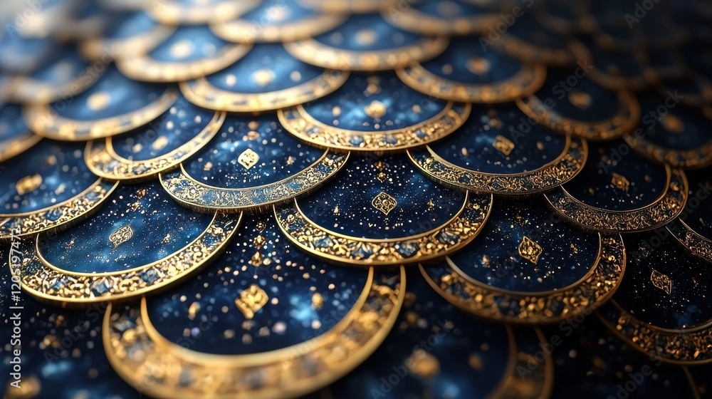 Elegant golden crescent patterns artistic design abstract art close-up enchanting textures for visual delight Elegant golden crescent patterns artistic design abstract art close-up enchanting textures for visual delight