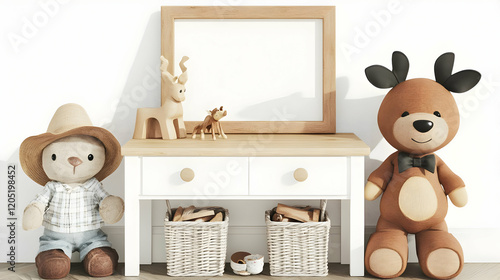 3D Render of Kids Room with...