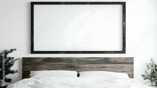 Empty Frame Mockup Above Be...