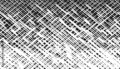 Black and white abstract geometric pattern with diagonal ways. Smooth transition of sporty background. Vector Format Illustration 