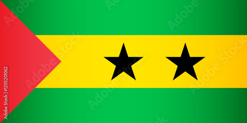 National flag of the Democratic Republic of Sao Tome and Principe. Vector symbol of the state