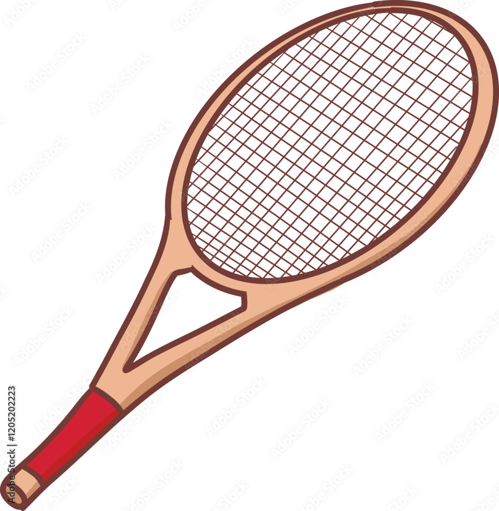 handdraw sport equipment tennis racket illustration handdraw sport equipment tennis racket illustration
