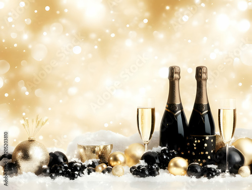 Champagne Bottles and Flute...