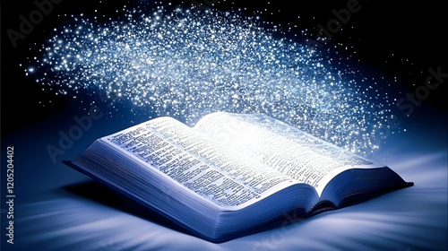 Open Book Emits Magical Spa...