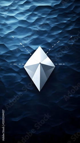 White Geometric Shape Float...