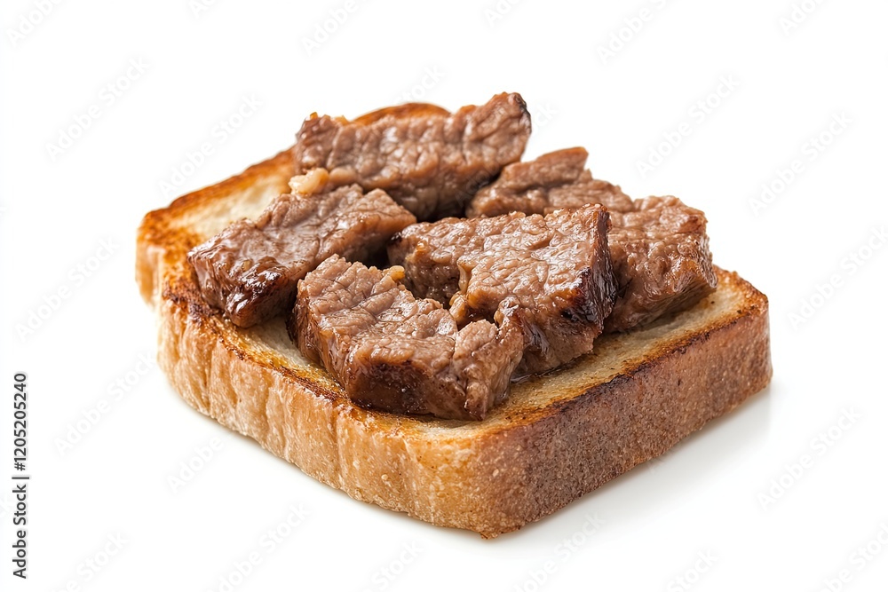 Beef toast isolated on white background Beef toast isolated on white background