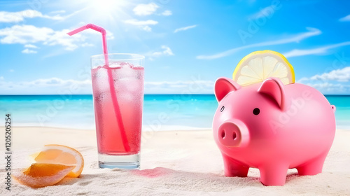 Pink piggy bank and refresh...
