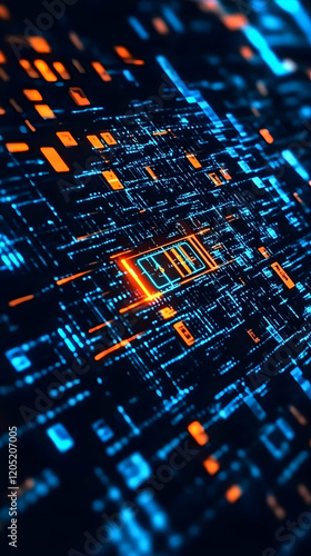 Abstract Circuit Board Desi...