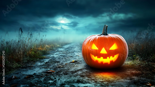 Glowing Jack-o'-Lantern Sit...
