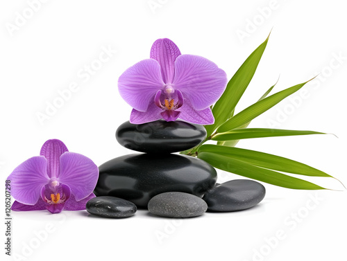 Purple Orchids Gracefully A...