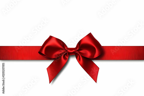 Shiny Red Ribbon with a Bow...