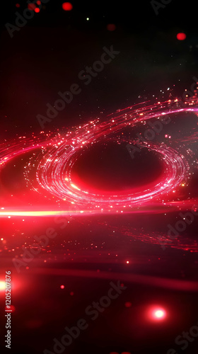 Abstract Red Light Trails S...