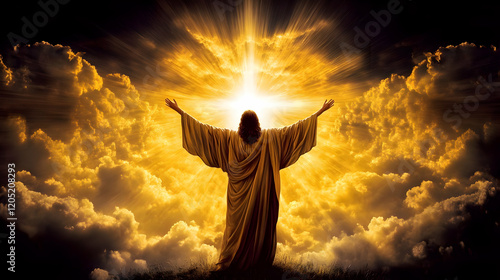 Spiritual Figure Stands wit...