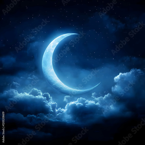 Crescent Moon Illuminates N...