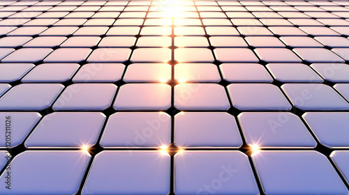 3D Rendered Metallic Tiles ...