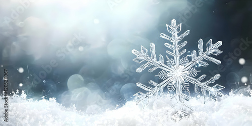 Crystal Snowflake Rests on ...