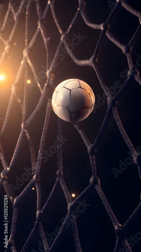Soccer Ball Enters Goal Net...