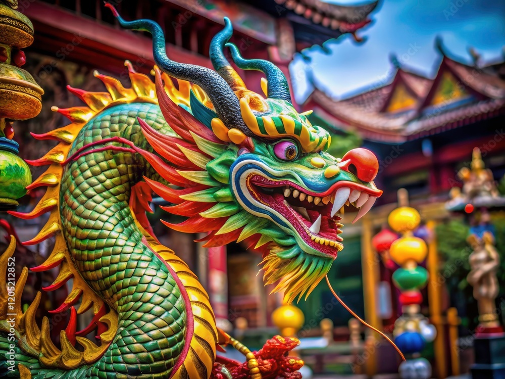 Powerful and majestic, this dragon image embodies the Chinese Zodiac's mythical creature. Powerful and majestic, this dragon image embodies the Chinese Zodiac's mythical creature.