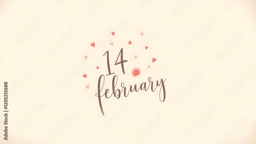 romantic Valentine's Day Card with Hearts and Elegant Typography, Minimalistic 14th February Valentine's Day Design, Hand-Drawn Valentine's Day Illustration with Hearts romantic Valentine's Day Card with Hearts and Elegant Typography, Minimalistic 14th February Valentine's Day Design, Hand-Drawn Valentine's Day Illustration with Hearts