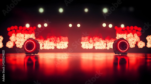 3D Render of Futuristic Red...