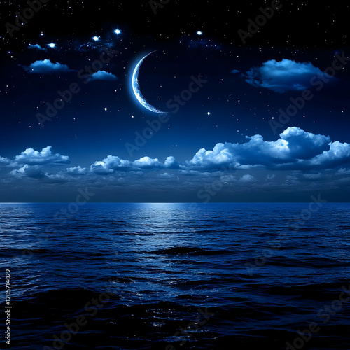 Crescent Moon Illuminates C...