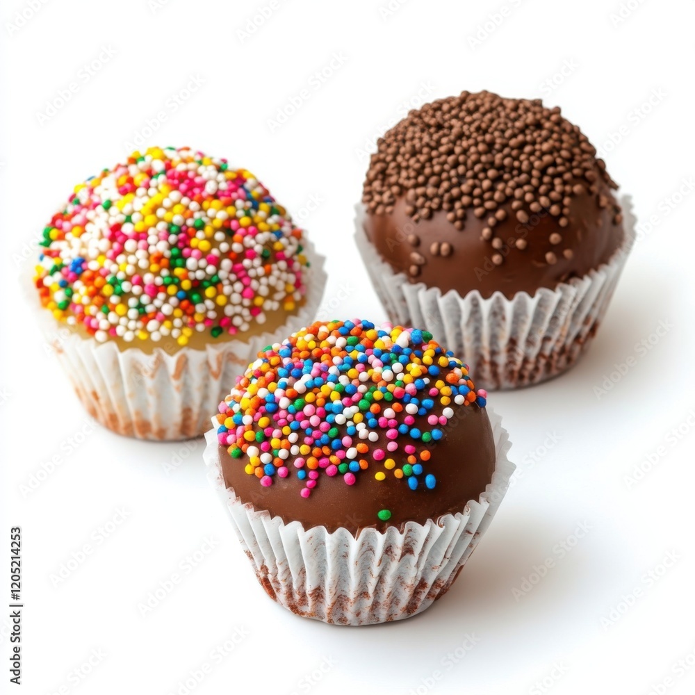 Brigadeiros Rolled in Sprinkles Brigadeiros Rolled in Sprinkles