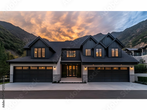 Modern Black House Stands M...
