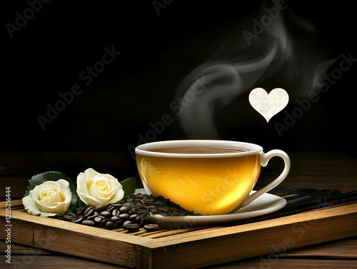 Steaming Hot Cup of Tea wit...