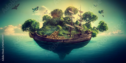 Floating Island with Shipwr...