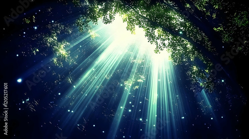Light Rays Shine Through Ca...
