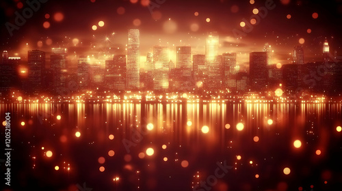 Glowing Cityscape Reflects ...