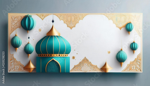 Ramadan Kareem background and banner design.