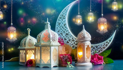 Ramadan Kareem background and banner design.