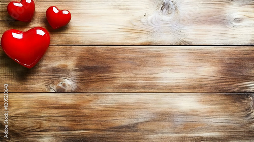 Three Red Hearts Lie on Rus...