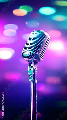 Retro Microphone Stands Tal...